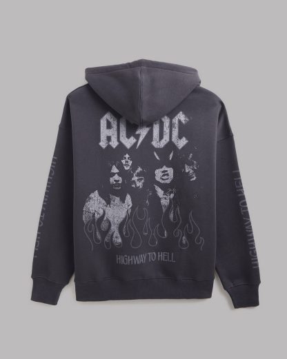 AC/DC Highway To Hell Oversized Hoodie Men - Image 7