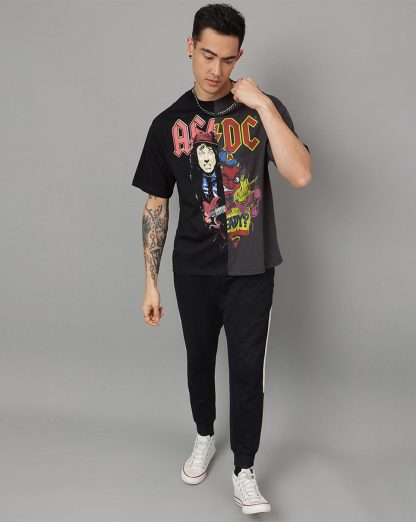 ACDC Black & Grey Oversized Tshirt Men - Image 4
