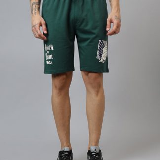 Attack On Titans Printed Regular Fit Shorts For Men