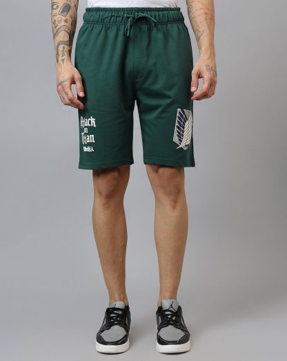 Attack On Titans Printed Regular Fit Shorts For Men