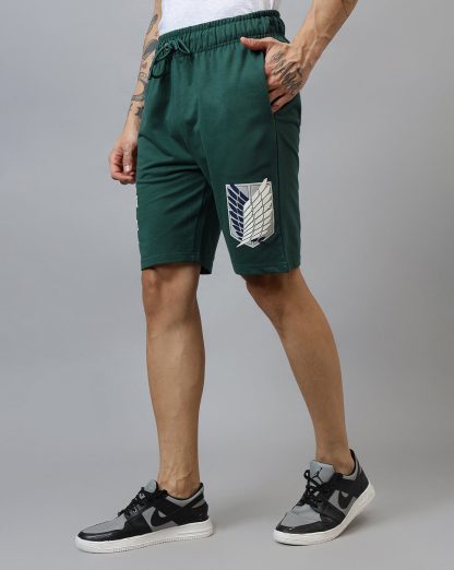 Attack On Titans Printed Regular Fit Shorts For Men - Image 2