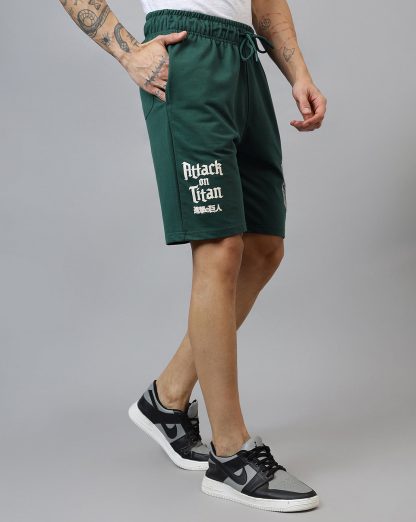 Attack On Titans Printed Regular Fit Shorts For Men - Image 3