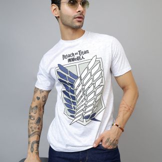 Attack On Titans Printed Regular Fit Tshirt For Men