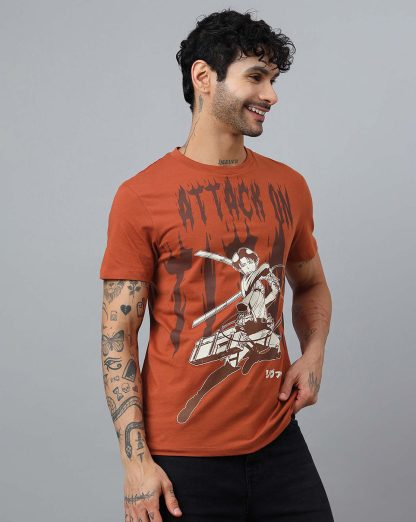 Attack On Titan Printed Regular Fit Tshirt For Men - Image 2