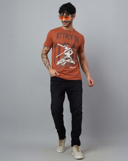Attack On Titan Printed Regular Fit Tshirt For Men - Image 4