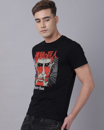 Attack On Titan Printed Regular Fit Tshirt For Men - Image 3