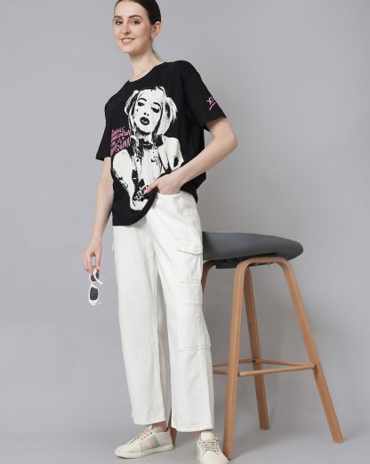 Birds Of Prey Printed Oversized Tshirt For Women - Image 4