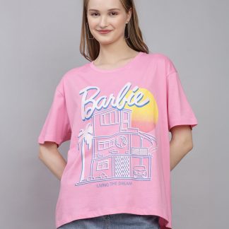 Barbie Printed Oversized Tshirt For Women