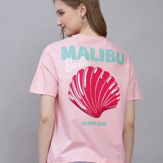 Barbie Printed Regular Fit Tshirt For Women