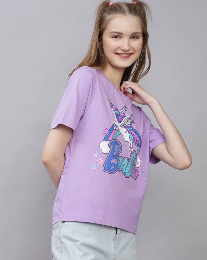 Barbie Printed Regular Fit Tshirt For Women - Image 2