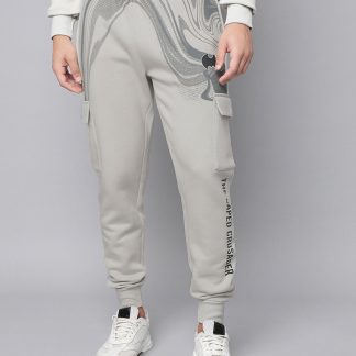 Batman Grey Mid-Rise Jogger Men