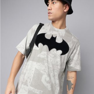 Batman Grey Oversized Tshirt Men