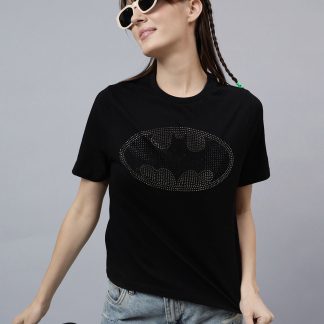 Batman Printed Regular Fit Tshirt For Women