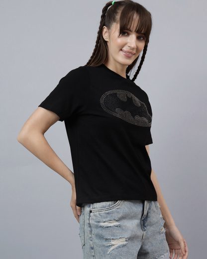 Batman Printed Regular Fit Tshirt For Women - Image 2