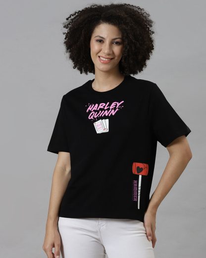 Harley Quinn Black Tshirt Women - Image 2