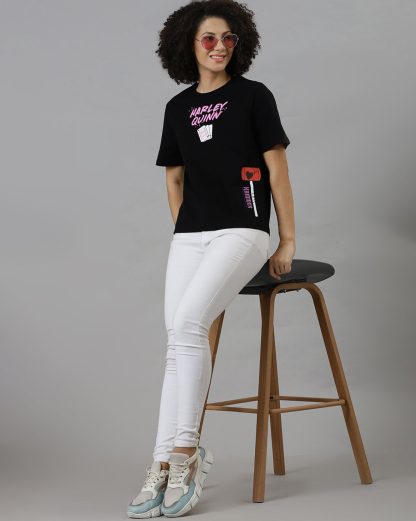 Harley Quinn Black Tshirt Women - Image 4