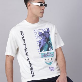 Captain America Printed Oversized Tshirt For Men