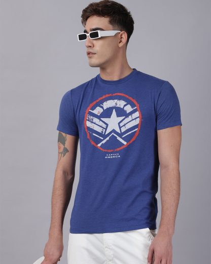 Captain America Printed Regular Fit Tshirt For Men