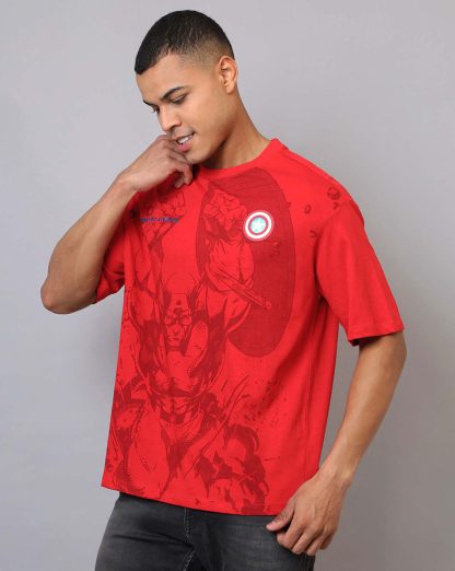 Captain America Printed Oversized Tshirt For Men - Image 2