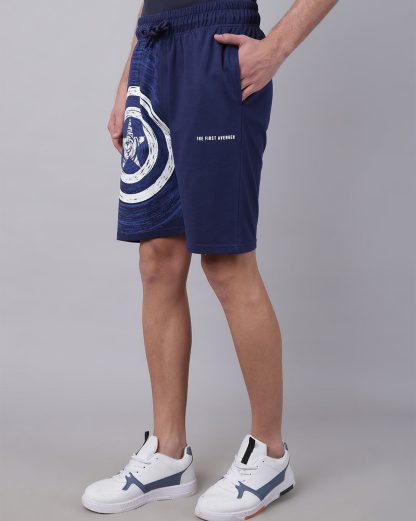 Captain America Printed Regular Fit Shorts For Men - Image 3