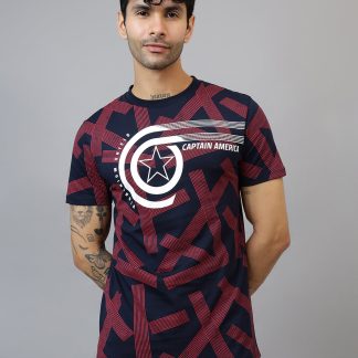 Captain America Printed Regular Fit Tshirt For Men