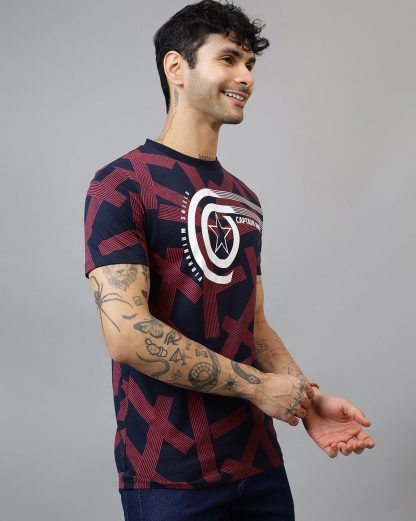 Captain America Printed Regular Fit Tshirt For Men - Image 2