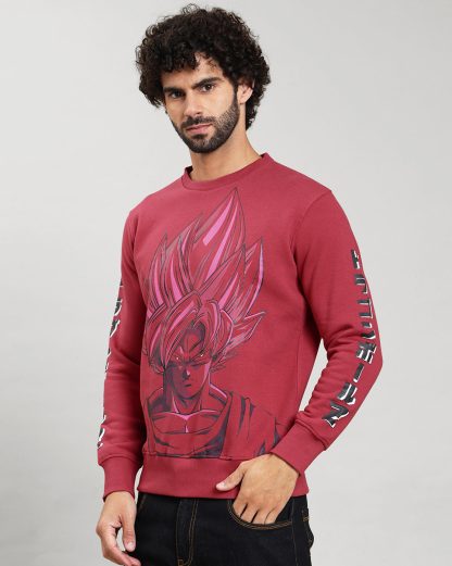 Dragon Ball Z Red Regular Fit Sweatshirt Men - Image 2