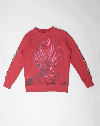 Dragon Ball Z Red Regular Fit Sweatshirt Men - Image 5