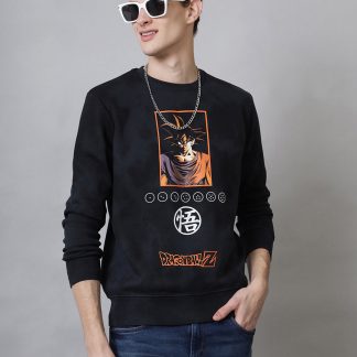 Dragon Ball Z Printed Slim Fit Sweatshirt For Men