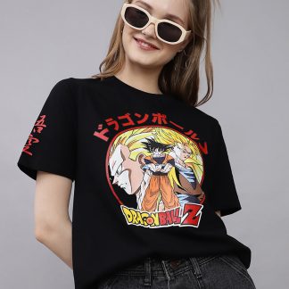 Dragon Ball Z Printed Regular Fit Tshirt For Women