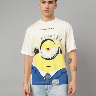 Minions Off White Oversized Tshirt Men