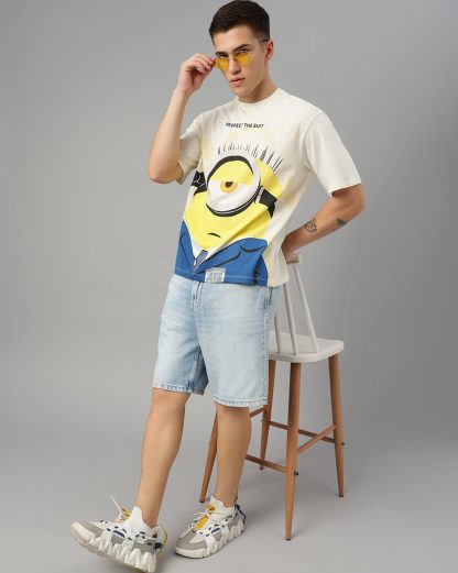 Minions Off White Oversized Tshirt Men - Image 5