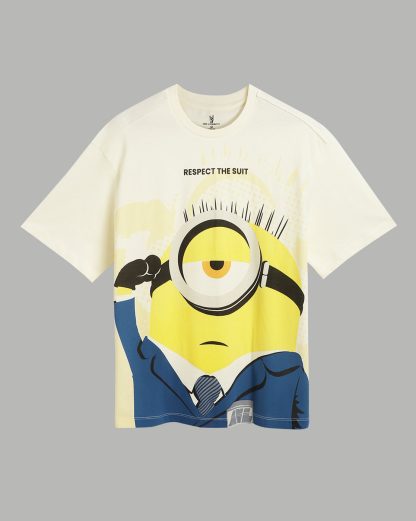 Minions Off White Oversized Tshirt Men - Image 6
