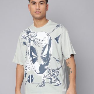 Deadpool & Wolverine Grey Oversized Tshirt Men