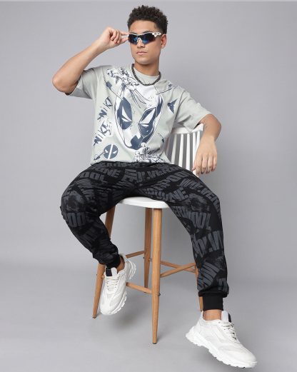 Deadpool & Wolverine Grey Oversized Tshirt Men - Image 5