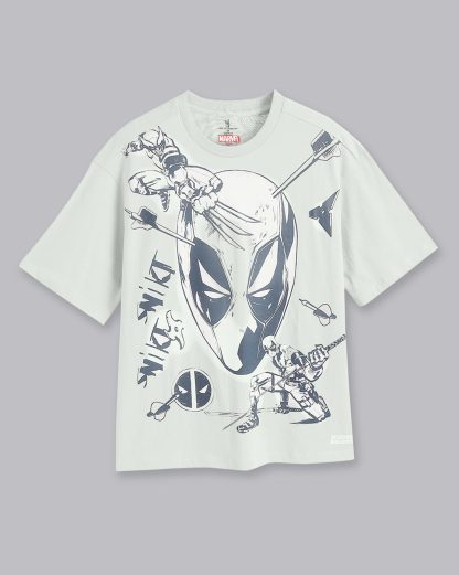 Deadpool & Wolverine Grey Oversized Tshirt Men - Image 6