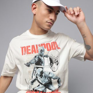 Deadpool & Wolverine Off White Oversized Tshirt Men