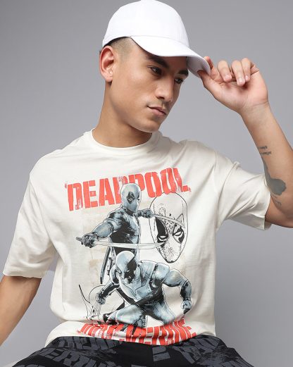 Deadpool & Wolverine Off White Oversized Tshirt Men
