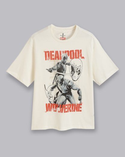 Deadpool & Wolverine Off White Oversized Tshirt Men - Image 6