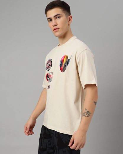 Deadpool & Wolverine Beige Oversized Tshirt Men - Image 3