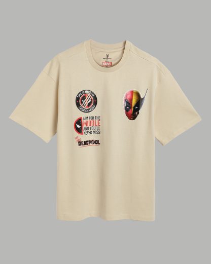 Deadpool & Wolverine Beige Oversized Tshirt Men - Image 6