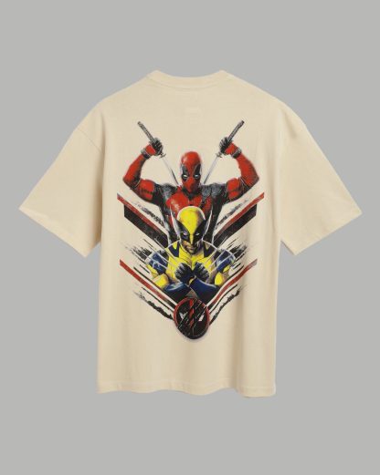 Deadpool & Wolverine Beige Oversized Tshirt Men - Image 7