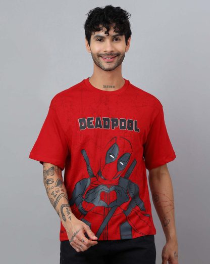 Deadpool Printed Oversized Tshirt For Men