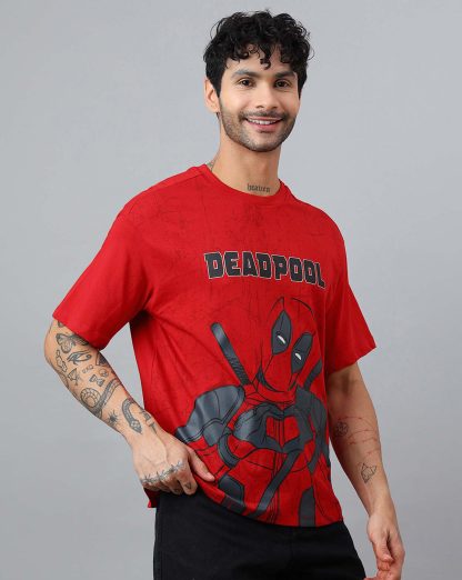 Deadpool Printed Oversized Tshirt For Men - Image 2