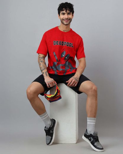 Deadpool Printed Oversized Tshirt For Men - Image 4