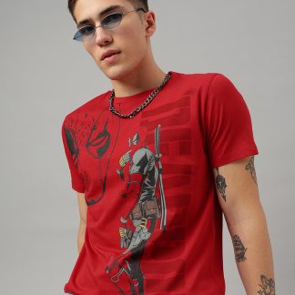 Deadpool Red Tshirt For Men