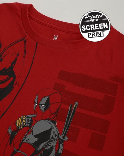 Deadpool Red Tshirt For Men - Image 2