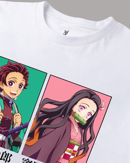Demon Slayer White Oversized Tshirt Men - Image 2