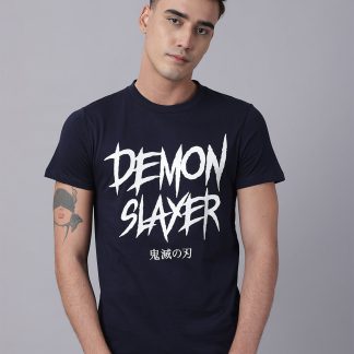Demon Slayer Printed Regular Fit Tshirt For Men
