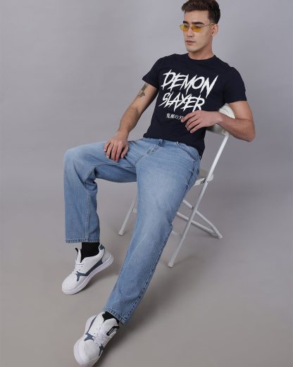 Demon Slayer Printed Regular Fit Tshirt For Men - Image 5